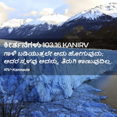 Picture 02 - ಕೀರ್ತನೆಗಳು 103:16 KANIRV - ಗಾಳಿ ಬಡಿಯುತ್ತಲೇ - Bible Verse Picture