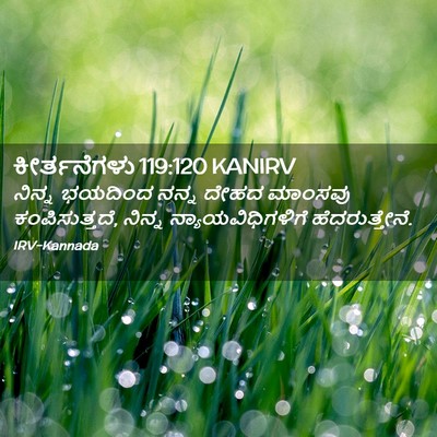 Picture 02 - ಕೀರ್ತನೆಗಳು 119:120 KANIRV - ನಿನ್ನ ಭಯದಿಂದ ನನ್ನ - Bible Verse Picture