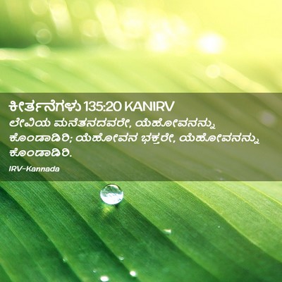 Picture 02 - ಕೀರ್ತನೆಗಳು 135:20 KANIRV - ಲೇವಿಯ ಮನೆತನದವರೇ, - Bible Verse Picture