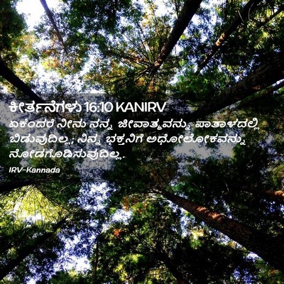 Picture 02 - ಕೀರ್ತನೆಗಳು 16:10 KANIRV - ಏಕೆಂದರೆ ನೀನು ನನ್ನ - Bible Verse Picture