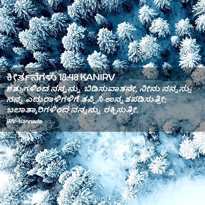 Picture 02 - ಕೀರ್ತನೆಗಳು 18:48 KANIRV - ಶತ್ರುಗಳಿಂದ - Bible Verse Picture