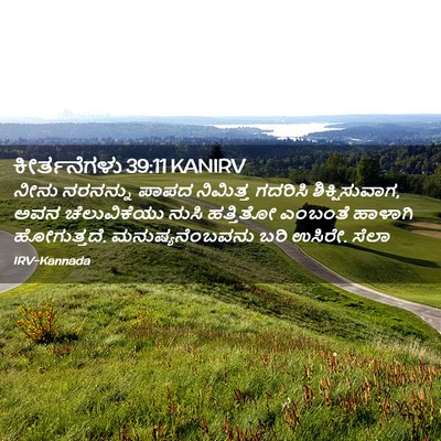 Picture 02 - ಕೀರ್ತನೆಗಳು 39:11 KANIRV - ನೀನು ನರನನ್ನು ಪಾಪದ - Bible Verse Picture
