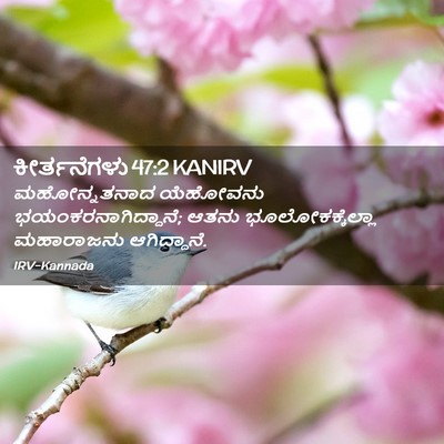 Picture 02 - ಕೀರ್ತನೆಗಳು 47:2 KANIRV - ಮಹೋನ್ನತನಾದ - Bible Verse Picture