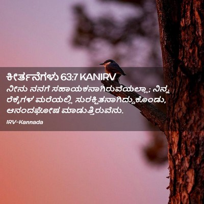 Picture 02 - ಕೀರ್ತನೆಗಳು 63:7 KANIRV - ನೀನು ನನಗೆ - Bible Verse Picture