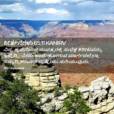 Picture 02 - ಕೀರ್ತನೆಗಳು 65:11 KANIRV - ನಿನ್ನ ಕೃಪೆಯಿಂದ - Bible Verse Picture