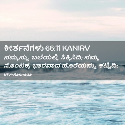 Picture 02 - ಕೀರ್ತನೆಗಳು 66:11 KANIRV - ನಮ್ಮನ್ನು ಬಲೆಯಲ್ಲಿ - Bible Verse Picture