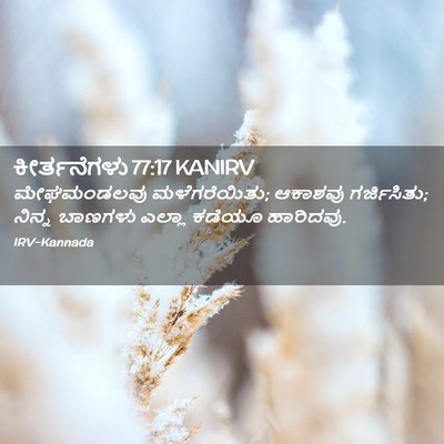 Picture 02 - ಕೀರ್ತನೆಗಳು 77:17 KANIRV - ಮೇಘಮಂಡಲವು - Bible Verse Picture