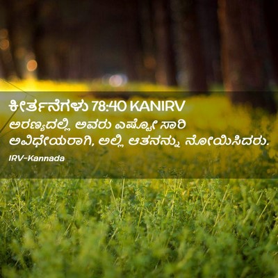 Picture 02 - ಕೀರ್ತನೆಗಳು 78:40 KANIRV - ಅರಣ್ಯದಲ್ಲಿ ಅವರು - Bible Verse Picture