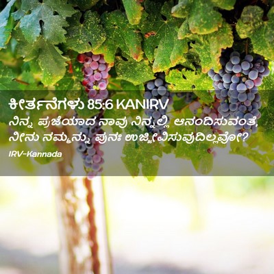 Picture 02 - ಕೀರ್ತನೆಗಳು 85:6 KANIRV - ನಿನ್ನ ಪ್ರಜೆಯಾದ - Bible Verse Picture