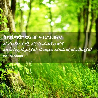 Picture 02 - ಕೀರ್ತನೆಗಳು 88:4 KANIRV - ಸಮಾಧಿಯಲ್ಲಿ - Bible Verse Picture
