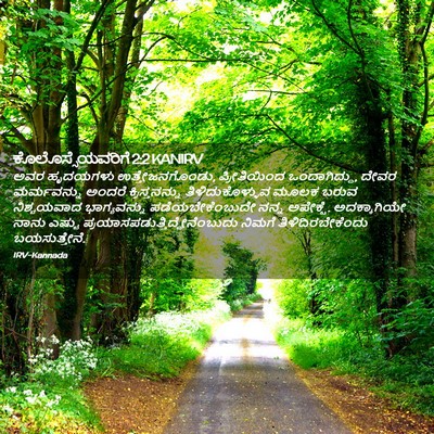 Picture 02 - ಕೊಲೊಸ್ಸೆಯವರಿಗೆ 2:2 KANIRV - ಅವರ ಹೃದಯಗಳು - Bible Verse Picture