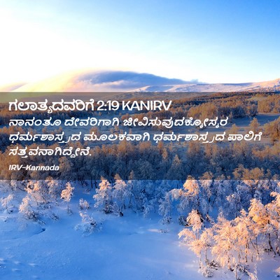 Picture 02 - ಗಲಾತ್ಯದವರಿಗೆ 2:19 KANIRV - ನಾನಂತೂ ದೇವರಿಗಾಗಿ - Bible Verse Picture