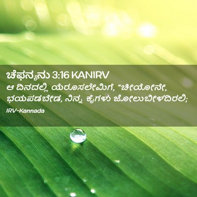 Picture 02 - ಚೆಫನ್ಯನು 3:16 KANIRV - ಆ ದಿನದಲ್ಲಿ - Bible Verse Picture