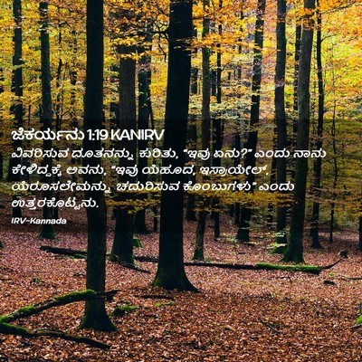 Picture 02 - ಜೆಕರ್ಯನು 1:19 KANIRV - ವಿವರಿಸುವ ದೂತನನ್ನು - Bible Verse Picture