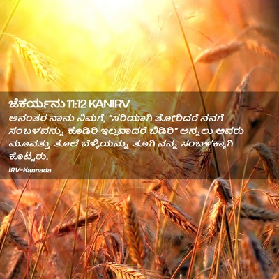 Picture 02 - ಜೆಕರ್ಯನು 11:12 KANIRV - ಅನಂತರ ನಾನು ನಿಮಗೆ, - Bible Verse Picture