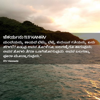 Picture 02 - ಜೆಕರ್ಯನು 11:17 KANIRV - ಮಂದೆಯನ್ನು ಕಾಯದೆ - Bible Verse Picture