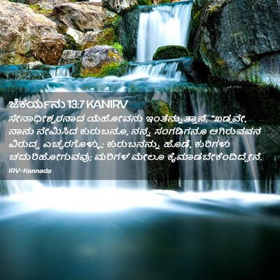 Picture 02 - ಜೆಕರ್ಯನು 13:7 KANIRV - ಸೇನಾಧೀಶ್ವರನಾದ - Bible Verse Picture
