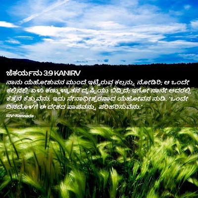 Picture 02 - ಜೆಕರ್ಯನು 3:9 KANIRV - ನಾನು ಯೆಹೋಶುವನ - Bible Verse Picture