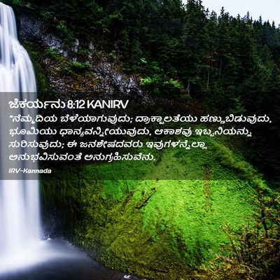 Picture 02 - ಜೆಕರ್ಯನು 8:12 KANIRV - “ನೆಮ್ಮದಿಯ - Bible Verse Picture
