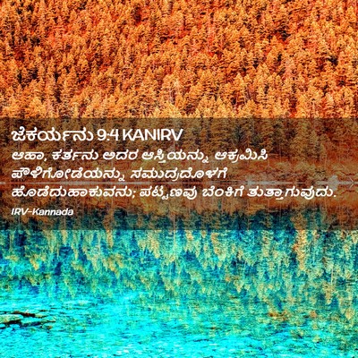 Picture 02 - ಜೆಕರ್ಯನು 9:4 KANIRV - ಆಹಾ, ಕರ್ತನು ಅದರ - Bible Verse Picture