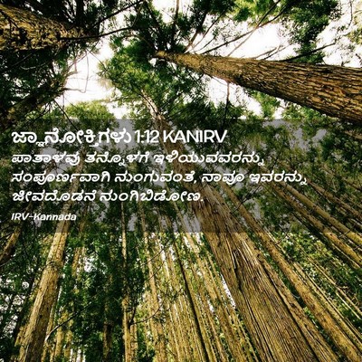 Picture 02 - ಜ್ಞಾನೋಕ್ತಿಗಳು 1:12 KANIRV - ಪಾತಾಳವು ತನ್ನೊಳಗೆ - Bible Verse Picture