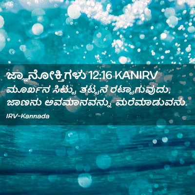 Picture 02 - ಜ್ಞಾನೋಕ್ತಿಗಳು 12:16 KANIRV - ಮೂರ್ಖನ ಸಿಟ್ಟು - Bible Verse Picture