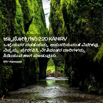 Picture 02 - ಜ್ಞಾನೋಕ್ತಿಗಳು 2:20 KANIRV - ಒಳ್ಳೆಯವರ - Bible Verse Picture