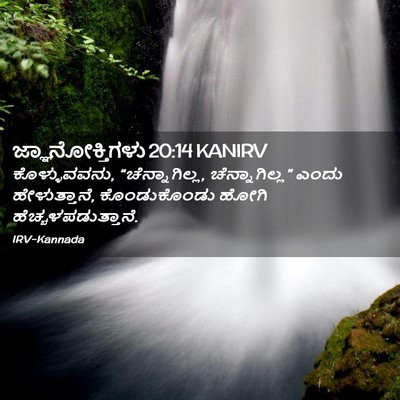 Picture 02 - ಜ್ಞಾನೋಕ್ತಿಗಳು 20:14 KANIRV - ಕೊಳ್ಳುವವನು, - Bible Verse Picture