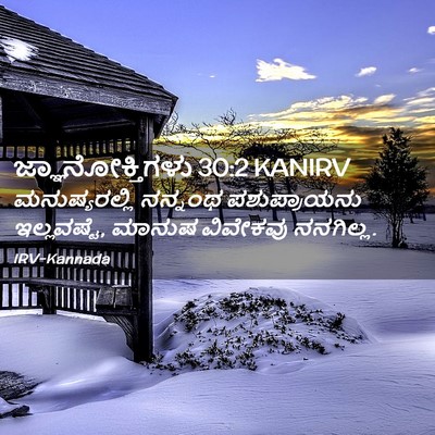 Picture 02 - ಜ್ಞಾನೋಕ್ತಿಗಳು 30:2 KANIRV - ಮನುಷ್ಯರಲ್ಲಿ - Bible Verse Picture