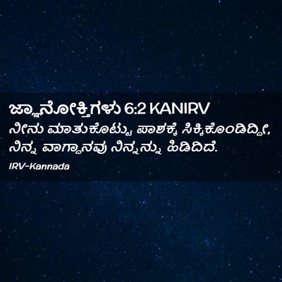 Picture 02 - ಜ್ಞಾನೋಕ್ತಿಗಳು 6:2 KANIRV - ನೀನು ಮಾತುಕೊಟ್ಟು - Bible Verse Picture