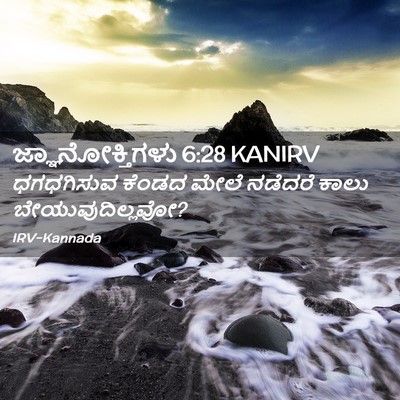 Picture 02 - ಜ್ಞಾನೋಕ್ತಿಗಳು 6:28 KANIRV - ಧಗಧಗಿಸುವ ಕೆಂಡದ - Bible Verse Picture