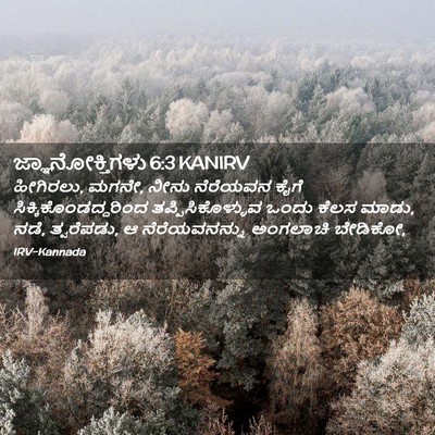 Picture 02 - ಜ್ಞಾನೋಕ್ತಿಗಳು 6:3 KANIRV - ಹೀಗಿರಲು, ಮಗನೇ, ನೀನು - Bible Verse Picture