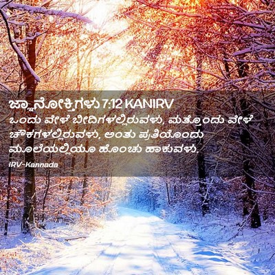 Picture 02 - ಜ್ಞಾನೋಕ್ತಿಗಳು 7:12 KANIRV - ಒಂದು ವೇಳೆ - Bible Verse Picture