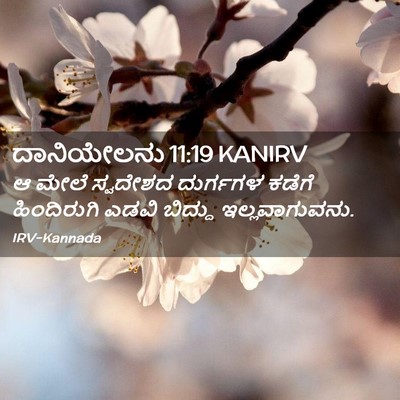 Picture 02 - ದಾನಿಯೇಲನು 11:19 KANIRV - ಆ ಮೇಲೆ ಸ್ವದೇಶದ - Bible Verse Picture