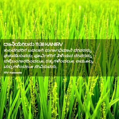 Picture 02 - ದಾನಿಯೇಲನು 11:38 KANIRV - ಕುಲದೇವರಿಗೆ ಬದಲಾಗಿ - Bible Verse Picture
