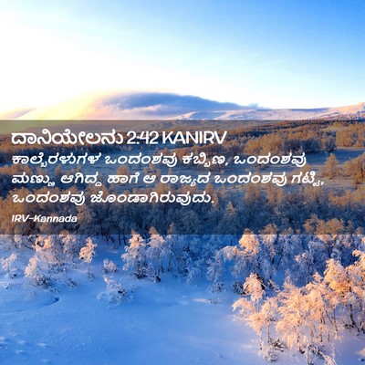 Picture 02 - ದಾನಿಯೇಲನು 2:42 KANIRV - ಕಾಲ್ಬೆರಳುಗಳ - Bible Verse Picture
