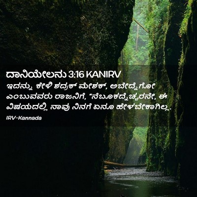 Picture 02 - ದಾನಿಯೇಲನು 3:16 KANIRV - ಇದನ್ನು ಕೇಳಿ - Bible Verse Picture