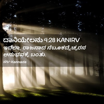 Picture 02 - ದಾನಿಯೇಲನು 4:28 KANIRV - ಇದೆಲ್ಲಾ ರಾಜನಾದ - Bible Verse Picture