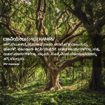 Picture 02 - ದಾನಿಯೇಲನು 4:37 KANIRV - ಈಗ - Bible Verse Picture