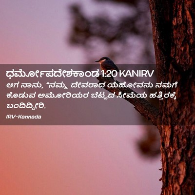 Picture 02 - ಧರ್ಮೋಪದೇಶಕಾಂಡ 1:20 KANIRV - ಆಗ ನಾನು, “ನಮ್ಮ - Bible Verse Picture