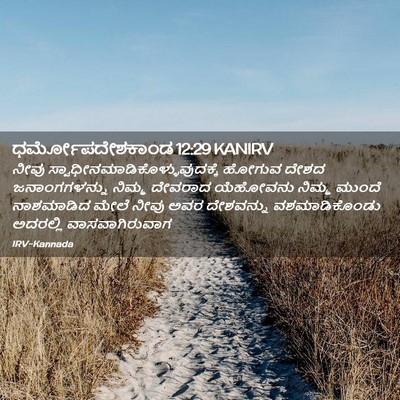 Picture 02 - ಧರ್ಮೋಪದೇಶಕಾಂಡ 12:29 KANIRV - ನೀವು - Bible Verse Picture