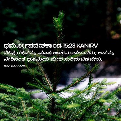 Picture 02 - ಧರ್ಮೋಪದೇಶಕಾಂಡ 15:23 KANIRV - ನೀವು ರಕ್ತವನ್ನು - Bible Verse Picture