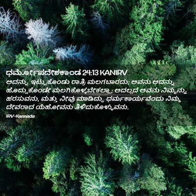 Picture 02 - ಧರ್ಮೋಪದೇಶಕಾಂಡ 24:13 KANIRV - ಅದನ್ನು ಇಟ್ಟುಕೊಂಡು - Bible Verse Picture