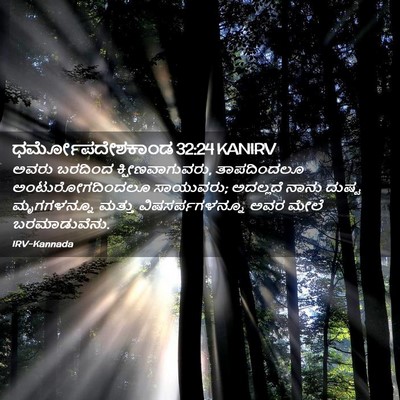 Picture 02 - ಧರ್ಮೋಪದೇಶಕಾಂಡ 32:24 KANIRV - ಅವರು ಬರದಿಂದ - Bible Verse Picture