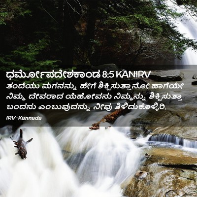 Picture 02 - ಧರ್ಮೋಪದೇಶಕಾಂಡ 8:5 KANIRV - ತಂದೆಯು ಮಗನನ್ನು - Bible Verse Picture