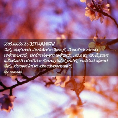 Picture 02 - ನಹೂಮನು 3:17 KANIRV - ನಿನ್ನ ಪ್ರಭುಗಳು - Bible Verse Picture