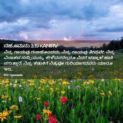 Picture 02 - ನಹೂಮನು 3:19 KANIRV - ನಿನ್ನ ಗಾಯವು - Bible Verse Picture