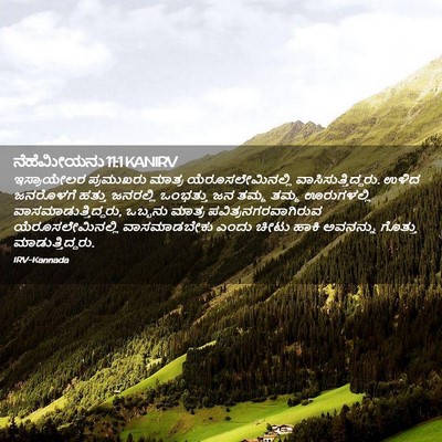 Picture 02 - ನೆಹೆಮೀಯನು 11:1 KANIRV - ಇಸ್ರಾಯೇಲರ - Bible Verse Picture