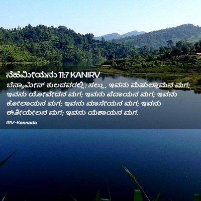 Picture 02 - ನೆಹೆಮೀಯನು 11:7 KANIRV - ಬೆನ್ಯಾಮೀನ್ - Bible Verse Picture