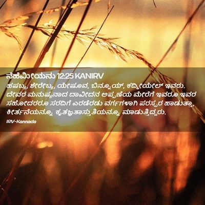 Picture 02 - ನೆಹೆಮೀಯನು 12:25 KANIRV - ಹಷಬ್ಯ, ಶೇರೇಬ್ಯ, - Bible Verse Picture